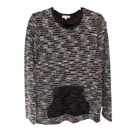 Tractr Women's Boucle Multicolor Wool-Blend Sweater Built-In Pocket Size XL - Picture 1 of 9